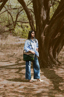 Acacia Vegan Leather Laptop Sleeve - Olive