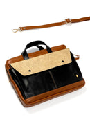 Willow Vegan Leather Laptop Sleeve - Black