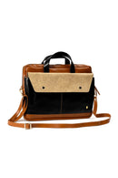 Willow Vegan Leather Laptop Sleeve - Black