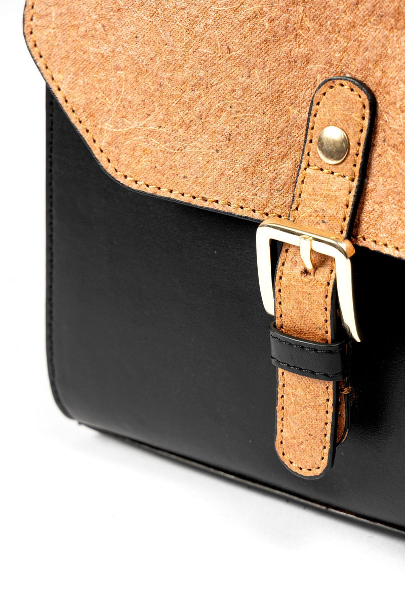 Juniper Vegan Leather Sling Bag - Black - Buy on Upcycleluxe