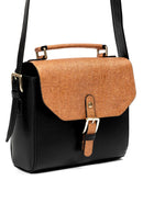 Juniper Vegan Leather Sling Bag - Black