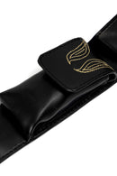 Lana Vegan Leather Sling Bag - Black