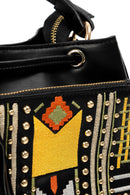 Nora Vegan Leather Sling Bag - Black