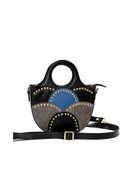 Savannah Vegan Leather Sling - Black & Blue