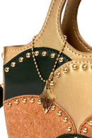 Savannah Vegan Leather Sling - Green, Gold & Orange