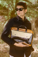 Willow Vegan Leather Laptop Sleeve - Black