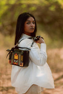 Nora Vegan Leather Sling Bag - Black