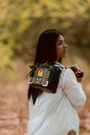 Nora Vegan Leather Sling Bag - Black