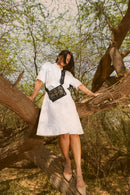 Lana Vegan Leather Sling Bag - Black