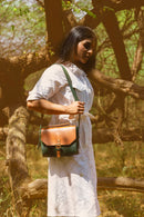 Juniper Vegan Leather Sling Bag - Green