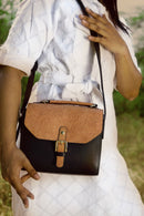 Juniper Vegan Leather Sling Bag - Black