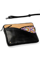 Acacia Vegan Leather Laptop Sleeve - Black