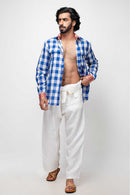 Sepia Stories Verific Cotton Shirt in Blue White