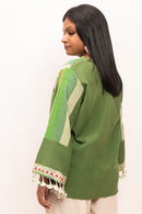 Rj Label Bloomveil Green Top Organic Kala Cotton Women