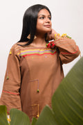 Rj Label Bloomveil Green Top Organic Kala Cotton Women
