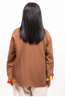Rj Label Bloomveil Green Top Organic Kala Cotton Women