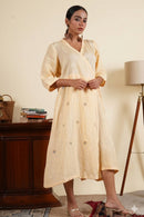 Rj Label Handcrafted Wrap Dress Jamdani Handloom Linen Unisex