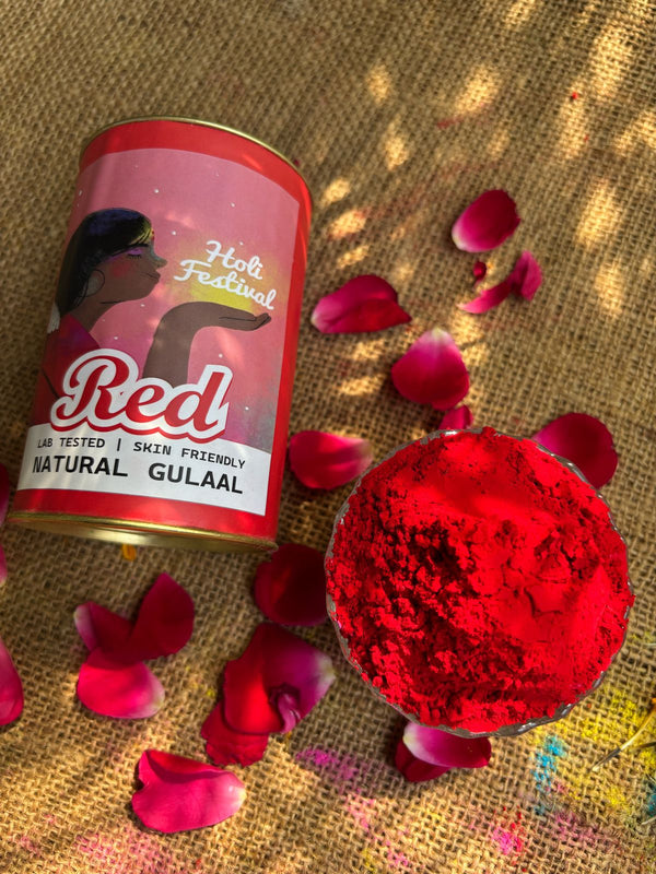 Natural Red Holi Gulaal Powder - 200g Box