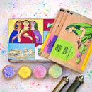 Holi Milan Gulaal Box | Four Packs of Natural Gulaal | Safe for Kids | Handmade in Banaras