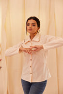 The Conscious Closet White Rock and Congo Brown Congo Structured Shirt