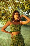 The Conscious Closet Muddy Green Bush Maze Bralette