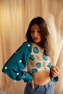 The Conscious Closet  Blue Slate Sweet Waft Top