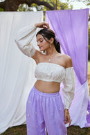 The Conscious Closet Cold Purple Lavender Ash Women Trousers