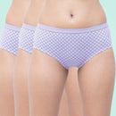 Organic Everyday Undies Lavender checks (Hipster) (3pc)
