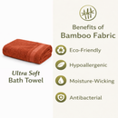 Bamboo Bath Towel – Ultra Soft, Quick Dry & Eco-Friendly Luxury Care | Rust
