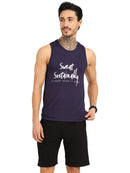 Men’s Bamboo Gym Vest – Soft, Breathable Workout Tank in Navy Blue