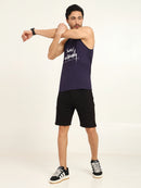 Men’s Bamboo Gym Vest – Soft, Breathable Workout Tank in Navy Blue