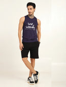 Men’s Bamboo Gym Vest – Soft, Breathable Workout Tank in Navy Blue
