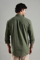 Islands of Loom Organic Hemp Men's Green Avacado Shirt