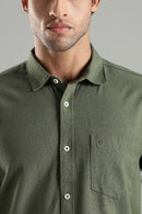 Islands of Loom Organic Hemp Men's Green Avacado Shirt