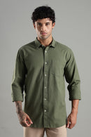 Islands of Loom Organic Hemp Men's Green Avacado Shirt