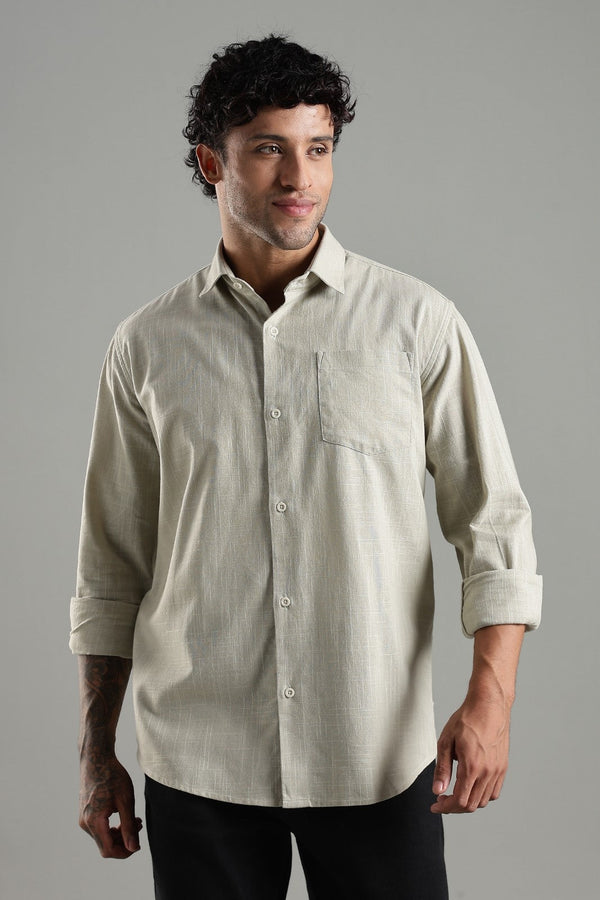 Islands of Loom Organic Hemp Men's Oat Meal Dune Shirt