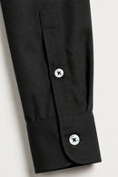 Venhoma Cotton Poplin Men's Charcoal Black Shirt