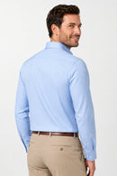 Venhoma Cotton Poplin Men's Light Blue Shirt