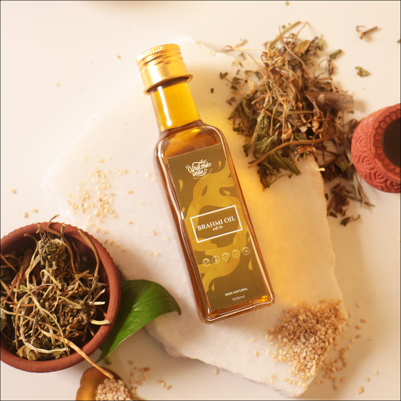 Vriksha Veda Dark Brown Brahmi Oil - Hair Oil