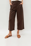 Studio Amala Cocoa Mousse Cotton Women’s Dark Brown Culottes