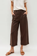 Studio Amala Cocoa Mousse Cotton Women’s Dark Brown Culottes