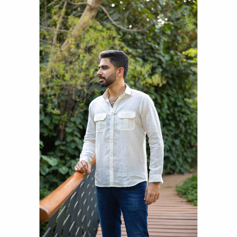 Linen Patch pocket shirt