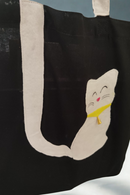 Shakti Kriti Unbleached Cotton Canvas Tote Bag | Women | Black | Tote bag