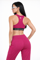 Bamboology Bamboo Fabric Sports Bra for Women | Ultra-Soft, Breathable, Sweat-Wicking Activewear | Fuchsia