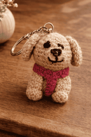 SriJeevanam Jute Unisex Multicolor Puppy Keychain