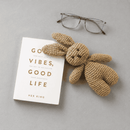 SriJeevanam Handcrafted Jute Unisex Natural Bunny Keychain