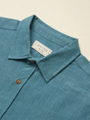 Patrah Khadi Handwoven Dark Pine Handloom Shirt