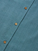 Patrah Khadi Handwoven Dark Pine Handloom Shirt