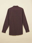 Patrah Khadi - Handwoven Black and Mauve Handloom Shirt