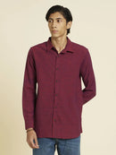 Patrah Khadi - Handwoven Viva Magenta - Indigo Handloom Shirt